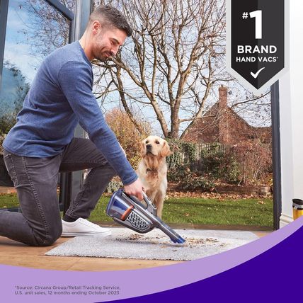 BLACK+DECKER Dustbuster Furbuster Advancedclean+ Cordless Pet Handheld Vacuum, H