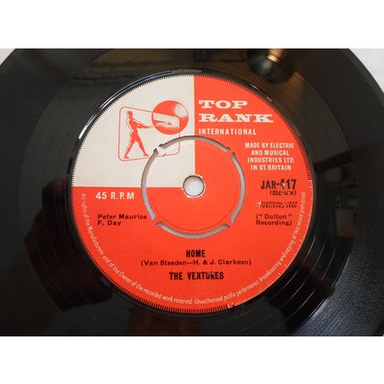 7" 1960.THE VENTURES.WALK DONT RUN.JAR-417.HOME . EXCELLENT