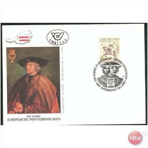 Austria FDC 1990 - SG 2216 - European Postage 500th Anniversary