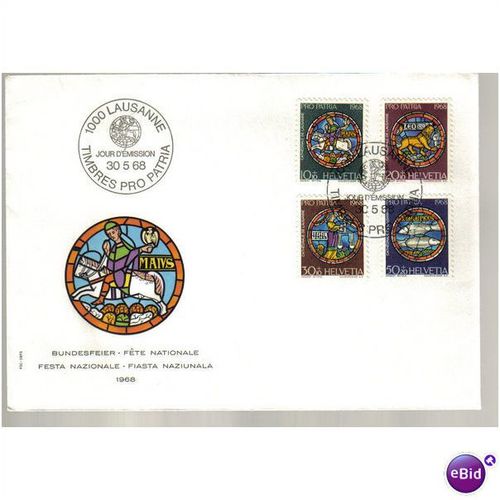 1968 SWITZERLAND 1000 LAUSANNE PRO PATRIA 1968 FDC