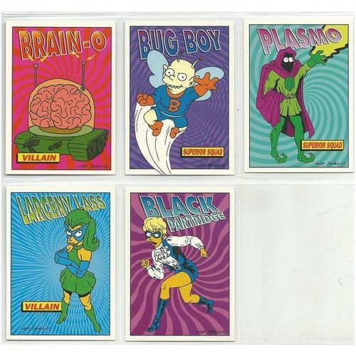 SIMPSONS ' RADIOACTIVE MAN 10 card sub set R1 - R10 ( 1994 )