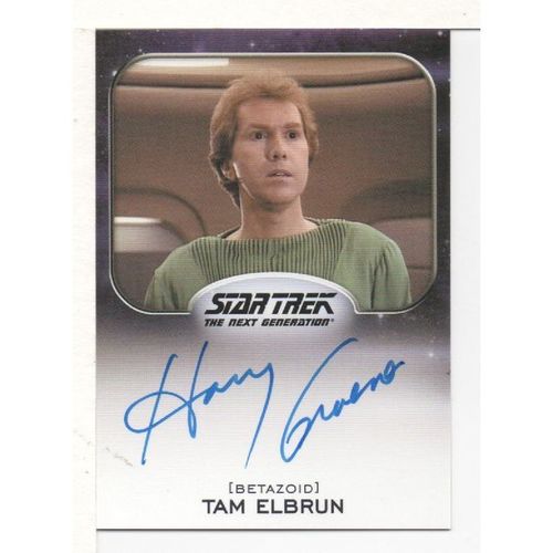 SIGNED CARD - STAR TREK: ALIENS HARRY GROENER - TAM ELBRUN (2014)
