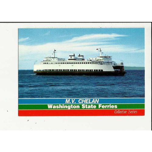 Washington State Ferries MV CHELAN Postcard by Smith-Western (CT-2112)