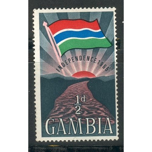 Gambia stamps 1965 - SG 211 - 1/2d Gambia Flag & River MH