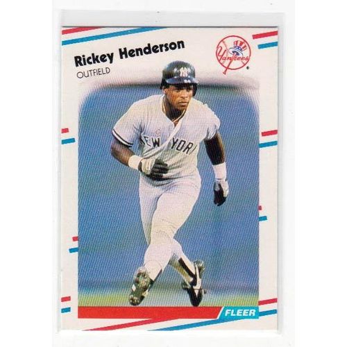 1988 Fleer baseball Rickey Henderson card #209 - NM - Yankees