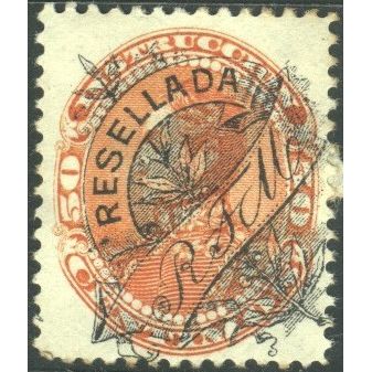Venezuela 1900 - SG194 - 50c orange - Bolivar optd "Ramon Tellos Mendoza" - MH