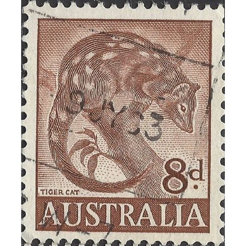 AUSTRALIA, MAMMAL, Tiger Quoll, brown 1960, 8d, #7