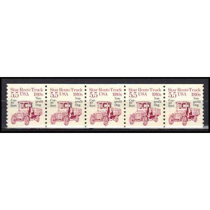 2125a 5.5c Star Route Truck Very Fine MNH Dry Gum PNC 1/5 X0507