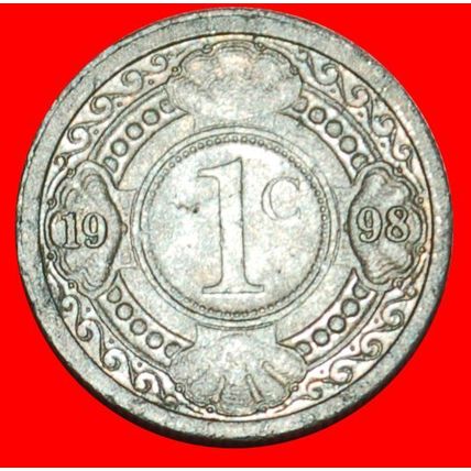 Ⰶ WITHOUT ARUBA 1989-2022: NETHERLANDS ANTILLES★1 CENT 1998★LOW START★NO RESERVE