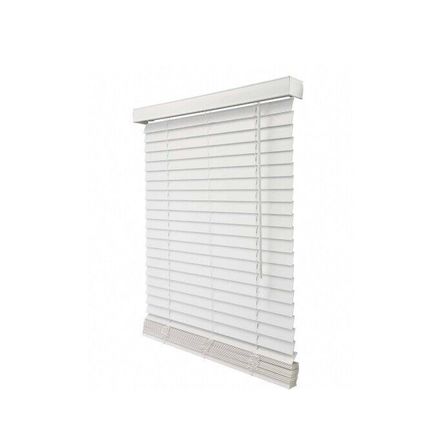 Chicology White Cordless Room Darkening Faux Wood Blind 40" WX72" H