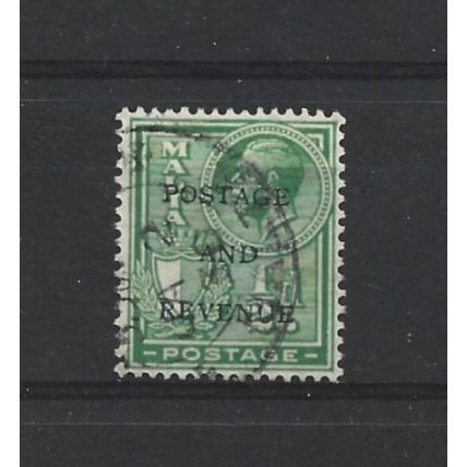 Malta.SG175 1/2d Yellow-Green.Fine Used.Apr25e