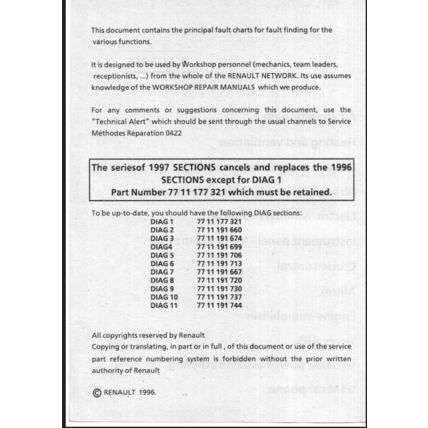 Renault Laguna Diag 3 Manual 1996 DIAG3 7711191674 PDF