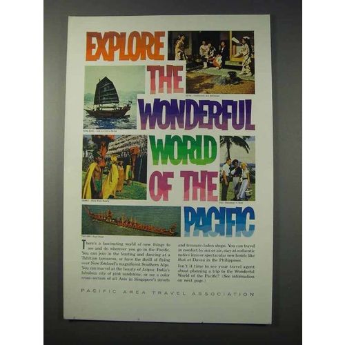 1963 Pacific Area Travel Association Ad - Explore