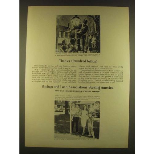 1963 Savings and Loan Association Ad - Thanks a hundred billion!