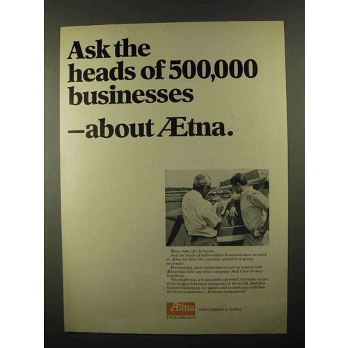 1968 Aetna Insurance Ad - Ask The Heads of Businesses
