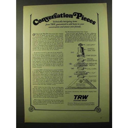 1973 TRW MOCS Multichannel Ocean Color Sensor Ad