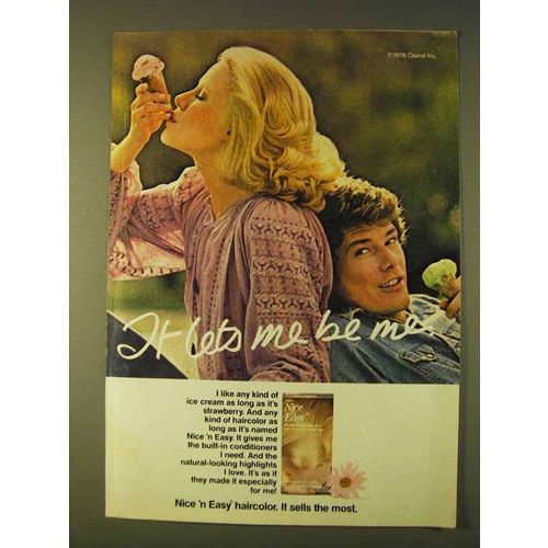1979 Clairol Nice 'n Easy Haircolor Ad - Lets Me be Me