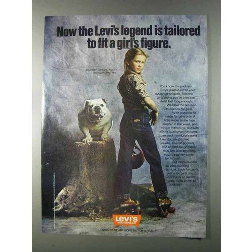 1980 Levi's Youthwear Girls Jeans Ad - Tailored to Fit