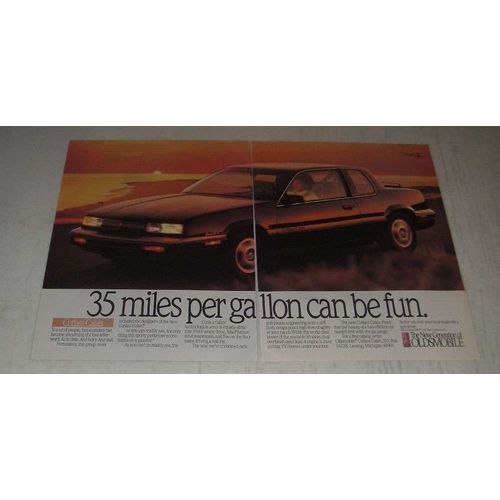 1989 Oldsmobile Cutlass Calais Car Ad - 35 miles per gallon can be fun