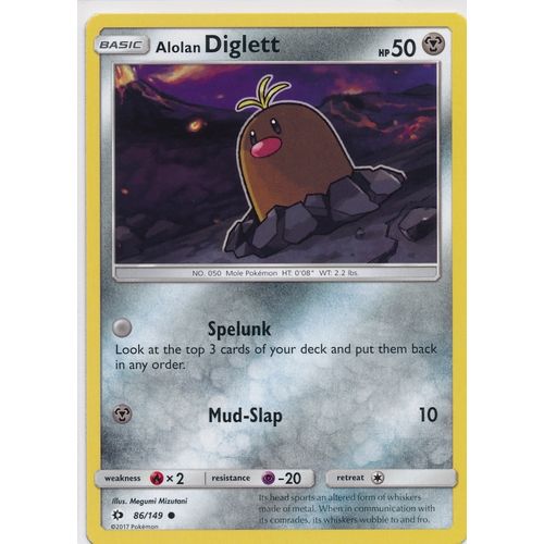 Pokemon Sun & Moon 86/149 Alolan Diglett