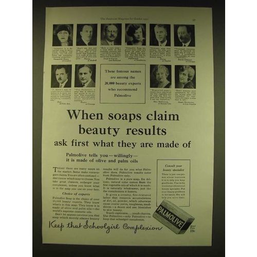 1931 Palmolive Soap Ad - Marguerite Hoare, Niraus, Pessl, Dahlstrand