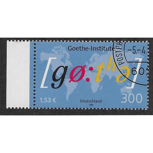 GER 2001 300pf 'GEOTHE INSTITUTE 'FINE USED (EBID64-477)