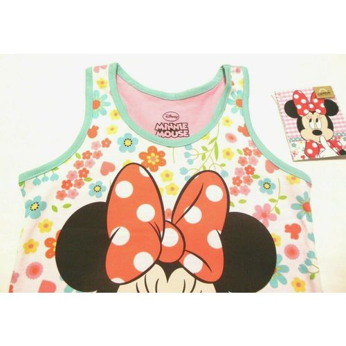 Disney Minnie Mouse Children's Sleeveless Vest Cotton T-Shirt Age 5 - 111cm Long