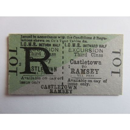 Isle of Man Railway Castletown-Ramsey Excursion Ticket #327