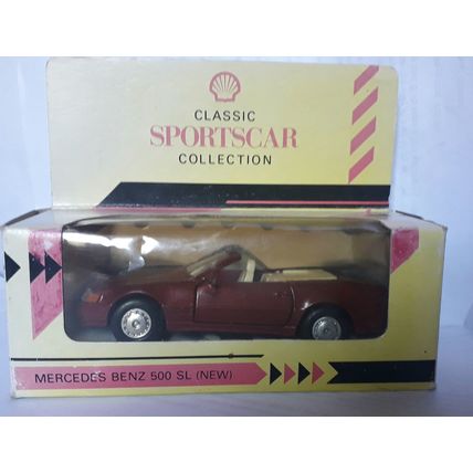 SHELL SPORTSCAR COLLECTION > MERCEDES BENZ 500 - Soft Top - Die-cast 1:40 GOOD