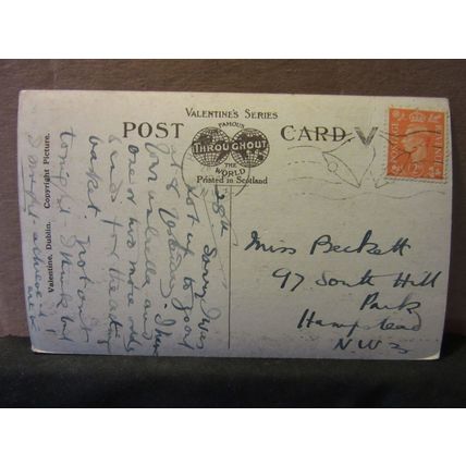 BISHOPS MITRE THE GIANTS CAUSEWAY CO. ANTRIM N. IRELAND used postcard 1940s pm =