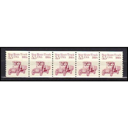 2125 5.5c Star Route Truck Very Fine MNH Dry Gum PNC 1/5 X0443