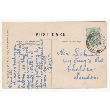 The River Burnham Postcard 1905 Somerset Montague Cooper