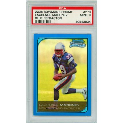 2006 Bowman Chrome Laurence Maroney Blue Refractor #270 PSA 9 Rookie P1251
