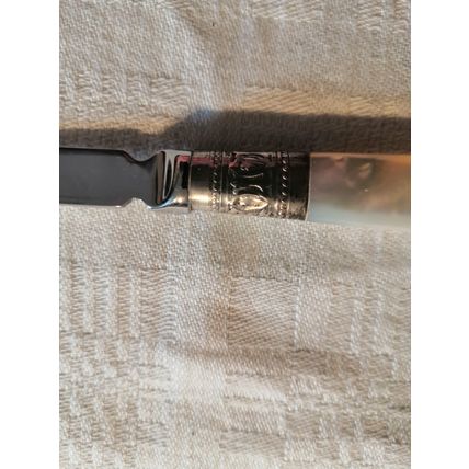 Vintage / Classic, 18cm Letter Opener - Mother of Pearl Handle + Silver Ferrule