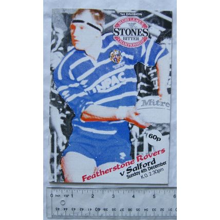 1988 programme Featherstone Rovers v. Salford