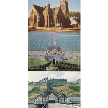 Emmanuel Church Saltburn Tramway 3x Postcard s