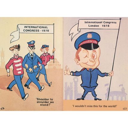 The Salvation Army 1978 Congress 2x Postcard s