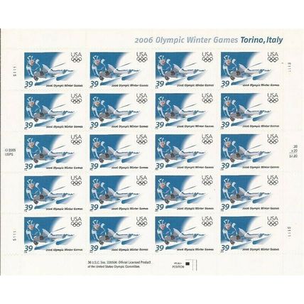 Olympic Games 2006 Torino Italy Sheet of Twenty 39 Cent Stamps Scott 3995