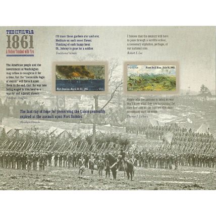 Civil War 1861 Fort Sumter Sheet of 12 Current Rate Stamps Scott 4522-23