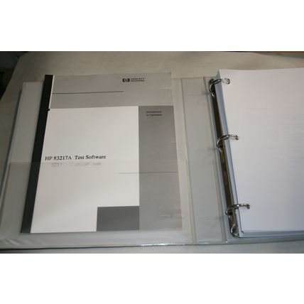 Hewlett Packard HP 83217A Test Software Introductiuon &Operation manual book