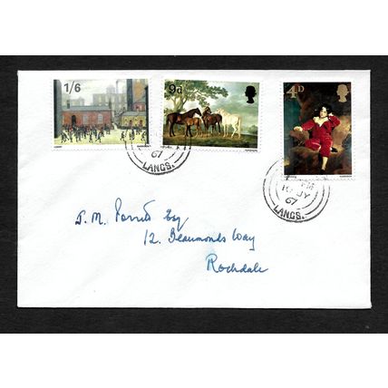 GREAT BRITAIN 1967 10th JULY BRIT PAINTINGS SG748/750 3V PLAIN FIRST DAY COVER#4