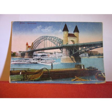 RHEINBRUCKE, BONN, GERMANY unused antique postcard (a) #