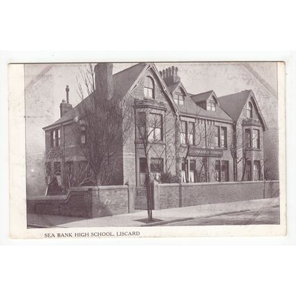 Sea Bank High School Liscard Postcard 1907 Wirral Merseyside