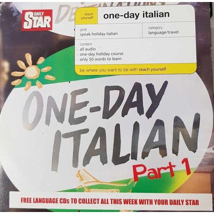 One Day Italian Audiobook CD Promo The Daily Star Newspaper Part 1 Of 2