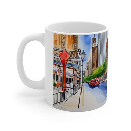 At the Cafe Golden Gate Bridge California #21 Mug Ceramic Coffee Mug 11oz