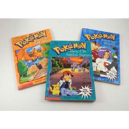 Lot of 3 Pokemon Books Attack of the Prehistoric Pokemon Team Rocket