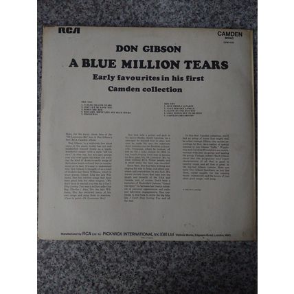 Don Gibson – A Blue Million Tears (CDM1032) 1969 (LP)