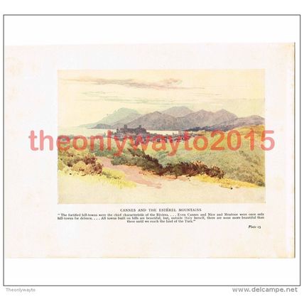 Cannes and the Esterel Mountains, France, Book Illustration (Print), c1920
