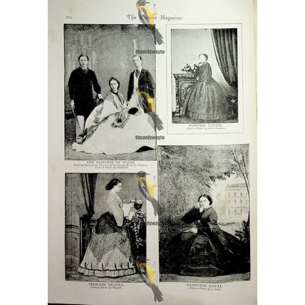 Royal Group, Princess Of Prussia, Princes Alice, Book Illustration, 1893