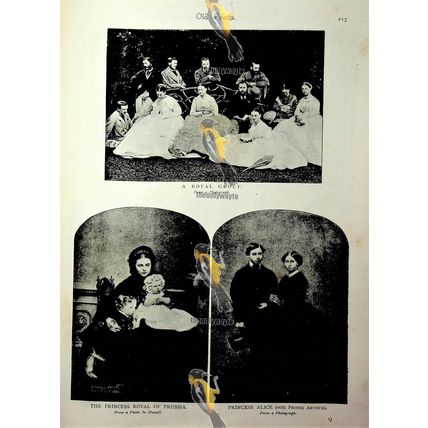 Royal Group, Princess Of Prussia, Princes Alice, Book Illustration, 1893